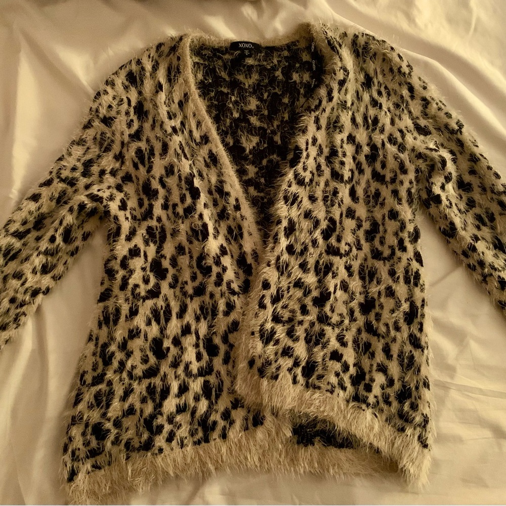 Leopard Print Fuzzy Sweater